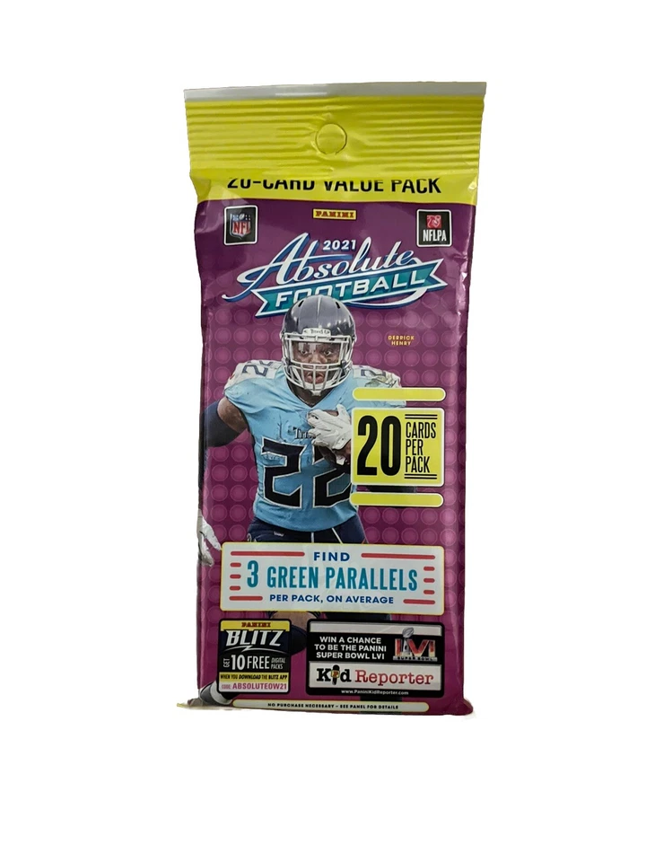 2021 Panini Absolute NFL Football Jumbo Value Pack - 20 Karten Kaboom Hunt - Neu