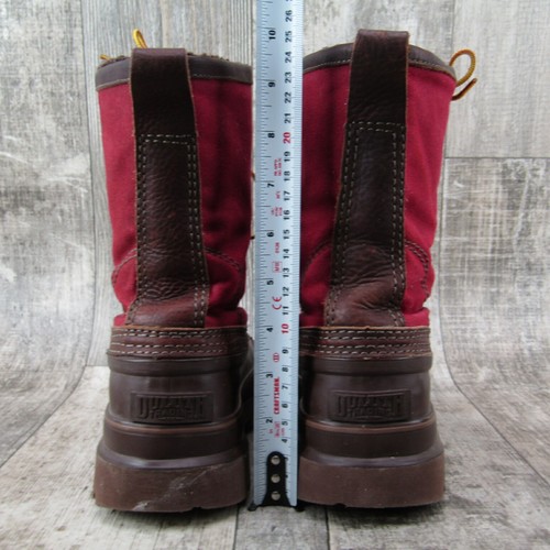 Duluth Trading Women's Slop Stopper Canvas Winter Lace Up Boots Brown Red Sz 7.5 - Picture 6 of 11