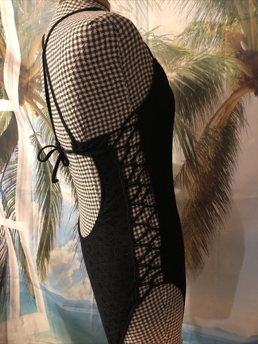 SO Black Sexy One Piece Swim suit ties in the back Size X-Large New With Tags - Picture 4 of 10