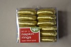 Napkin Rings Set Of 12, Yarn Wrap Gold, Napkin Holders 2”, Discontinued B B & B