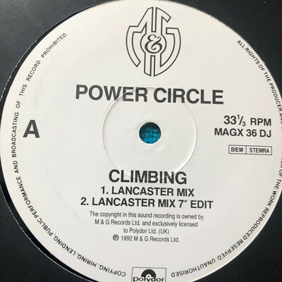 Power Circle     Climbing  1992  UK Vinyl 12'' PROMO  MAGX 36 DJ   MINT  UNPLAYED