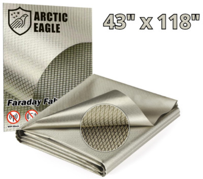 Faraday Fabric - Faraday Cloth for EMP Shield and Faraday Cage (43'' X 118'')