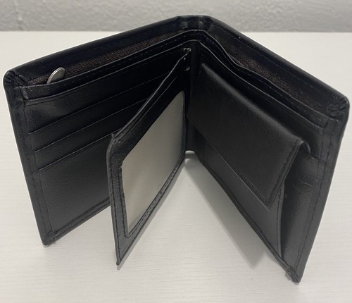 Men’s Black Leather Bifold Zipper wallet - Picture 4 of 8
