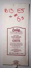 Vintage Paper Sack Bag - EARLY'S HONEY STAND GRITS, SPRING HILL, TENNESSEE 2009