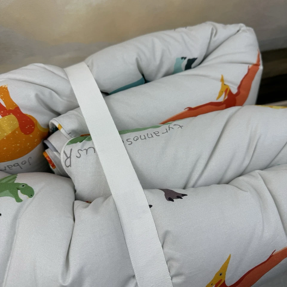 Pottery Barn Kids Finn Dino Dinosaur Quilt Comforter Twin Multicolor NWT Read - Image 3 of 4