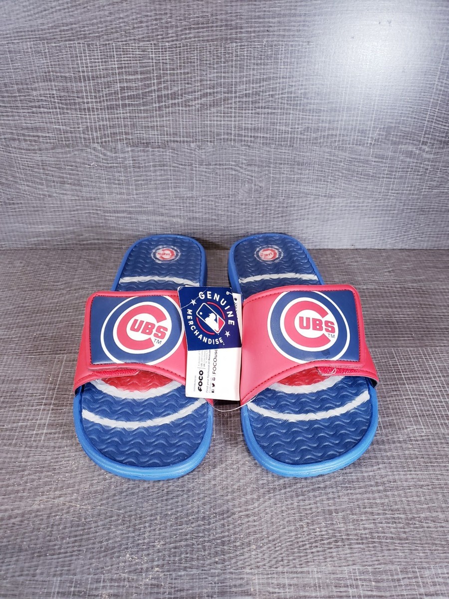 NEW Chicago Cubs MLB Men\'s GEL Slide On Sandals SIZE M 9-10 Chicago Cubs 2020 MLB Men main image 2
