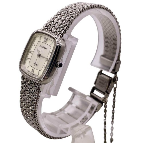 【Seiko】SEIKO Silver Exceline 1P Diamond Wristwatch 1248. - Picture 8 of 16
