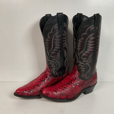 00’s Red Cover crocodile Python boots Men's Genuine Red Python Boots | eBay