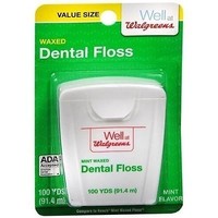 Walgreens Waxed Dental Floss Mint 100.0 Yd Walgreens Waxed Dental Floss Mint 100.0 Yd