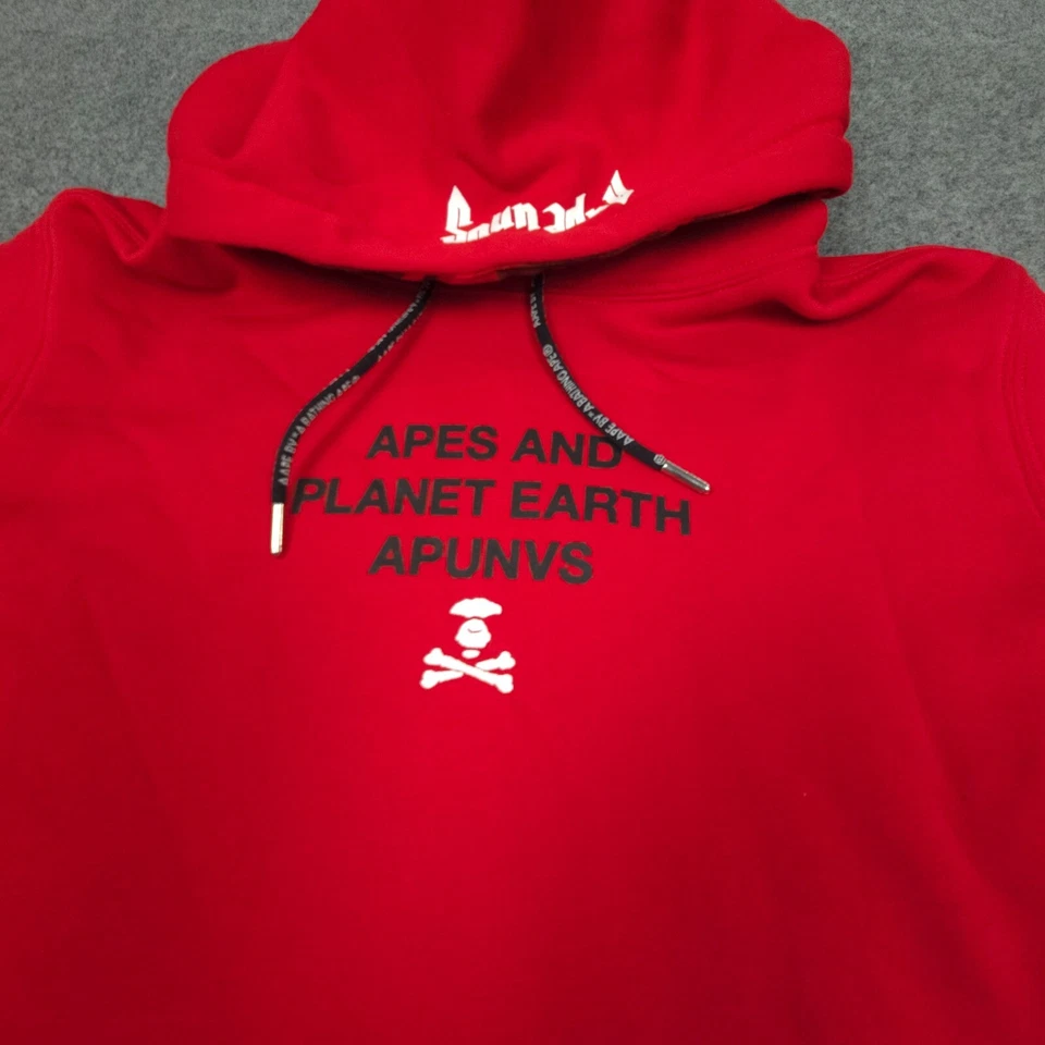 A Bathing Ape Jumper mens SMALL red hoodie long sleeve camo apunvs AAPE Size S - Image 2 of 4