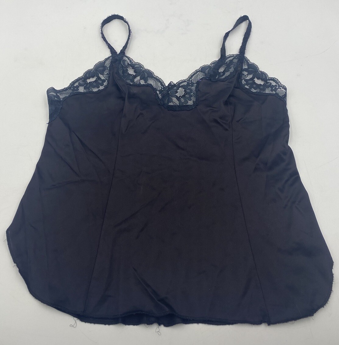 Kayser Womens Tank Top Black Slip Lingerie Pajama Lace, Size 32, Pre-Owned  Used