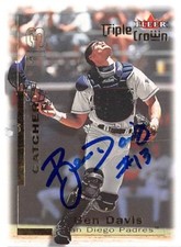 Ben Davis autographed Baseball Card (Padres) 2001 Fleer Triple Crown #184