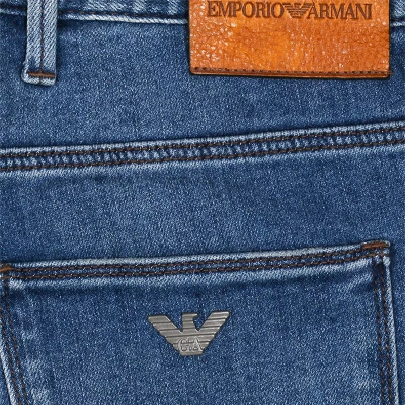 EMPORIO ARMANI J06 3Z1J06 1DLRZ 0942 Mens Jeans Stretch Slim Blue | eBay