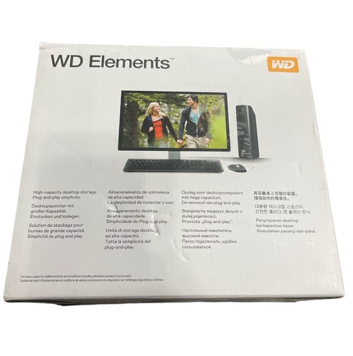 Western Digital 16TB WD Elements Desktop External Hard Drive-WDBWLG0160HBK-NESN - Zdjęcie 3 z 11