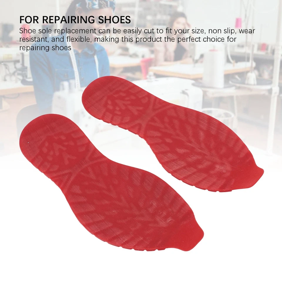 Shoe Sole Replacement Rubber Full Bottom Non Slip Wear Resistant Repair Tool Kit — 第 2/4 张图片