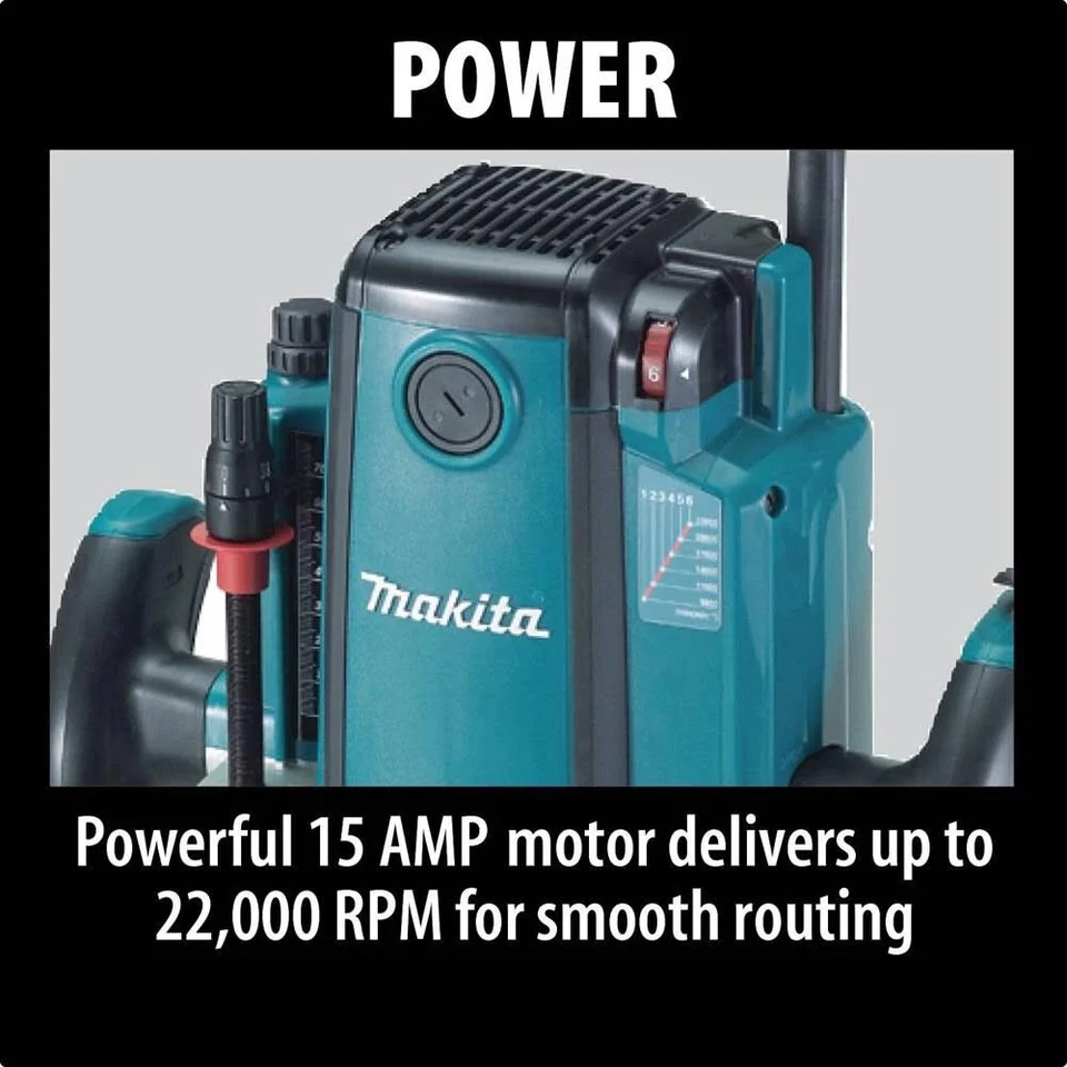 Makita-RP2301FC 3-1/4 HP Plunge Router with Variable Speed ... - Image 2 of 4