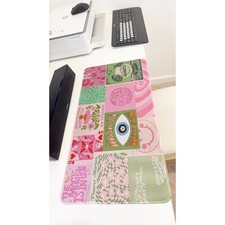 Aesthetic Trendy Collage Art Large Mouse Pad 23.6"x11.5" Anti-Slip Desk Decor