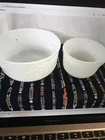 2 Vintage, Sunbeam Mixmaster, Milk Glass, GlasBake, Replacement Bowls