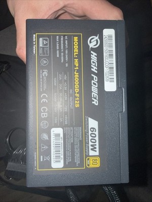 High Power 600W 80+ Gold Performance GD Power Supply (HP1-J600GD-F12S)  16