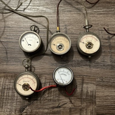 Konvolut Vintage Volt Meter Pocket Type Amperemeter