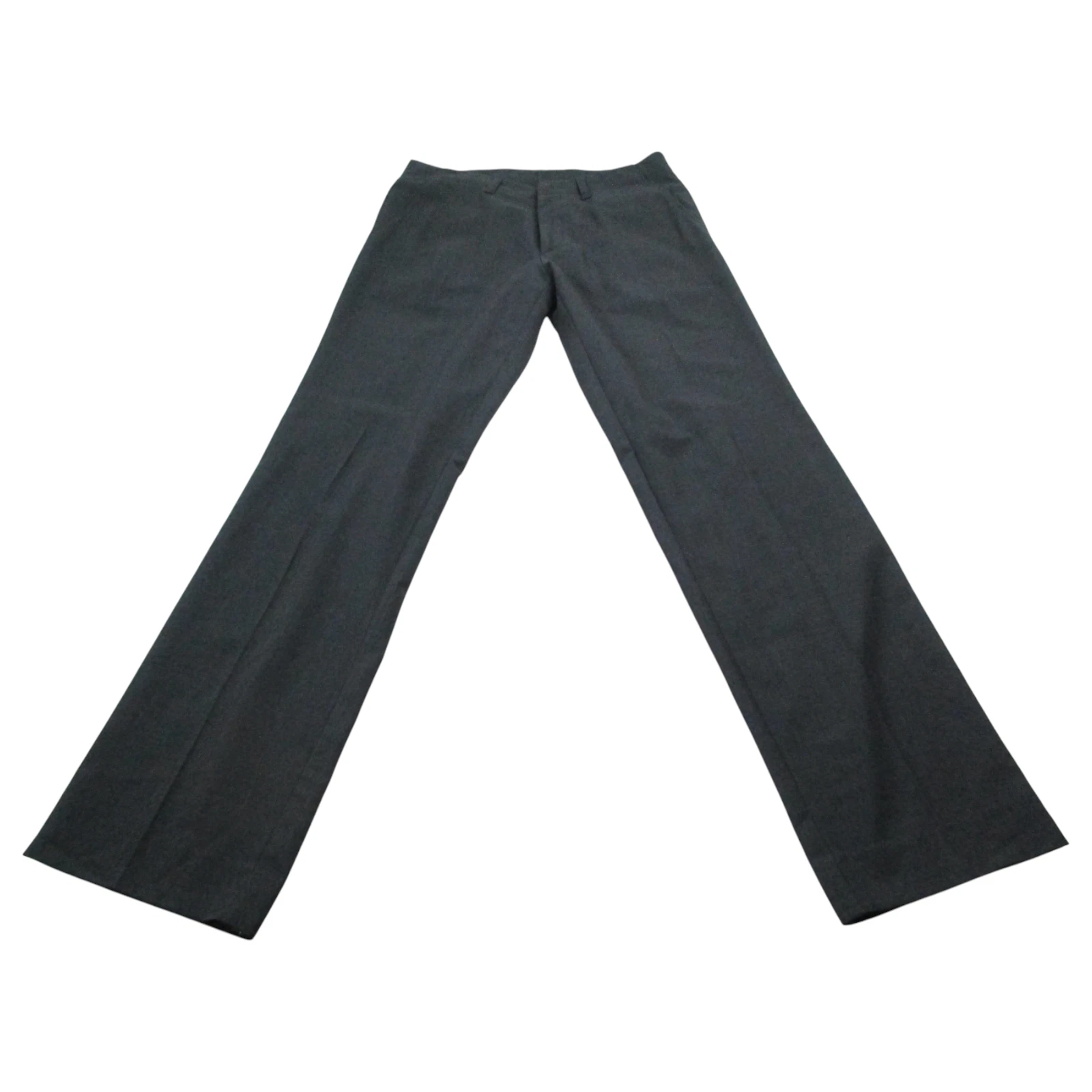 HUGO BOSS Dress Pants Mens 46 Dark Gray Formal Classic Fit Mid-Rise Straight Leg