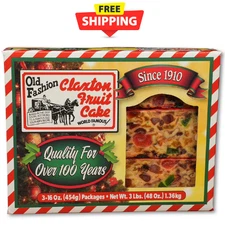 Claxton Fruit Cake 3-16 oz. REGULAR - Holiday Pack