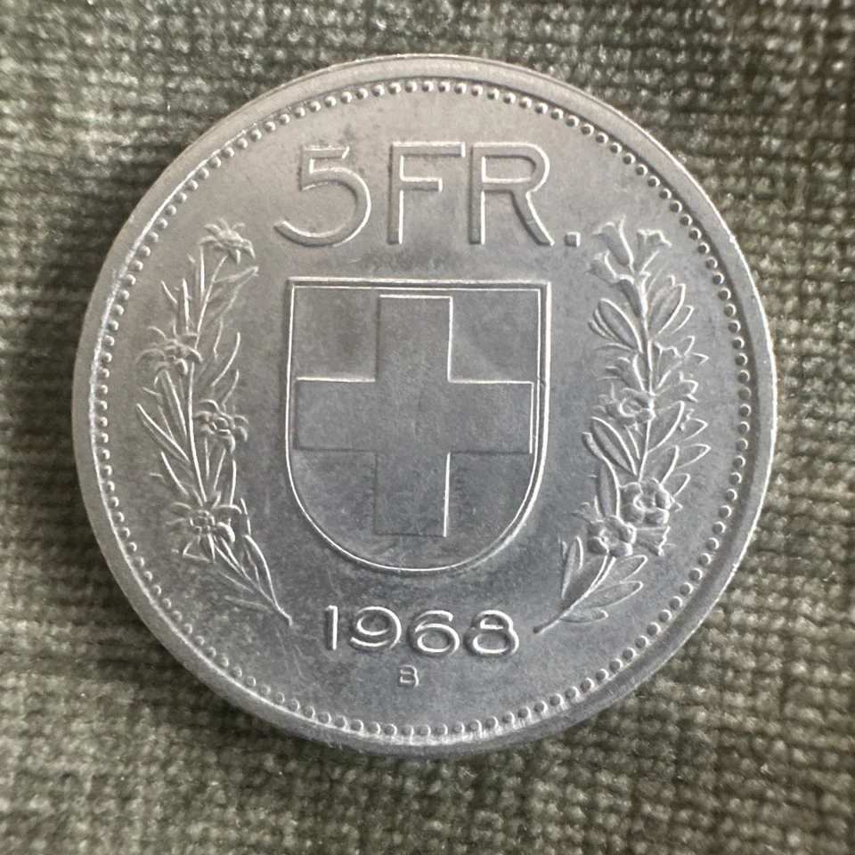 1966 B Switzerland Founding HERO WILLIAM TELL 5 Francs Silver Swiss Coin i96113 - Image 3 of 4