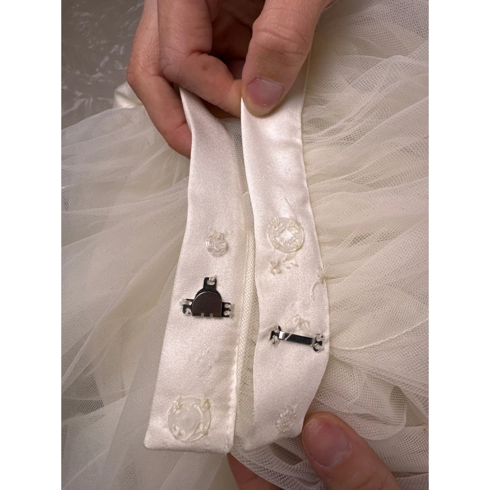 Falda de boda David's Bridal NUNCA USADA WG3946 marfil tul con volantes en capas talla 4 Foto 4 de 4