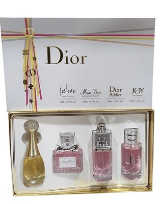 Dior Perfume Miniatures Gift Set J'adore Miss Dior Addict Joy 4-Piece