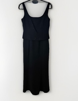 Jones New York Evening Gown 8 Black Formal Beaded Simple Elegant Party Dress  | eBay