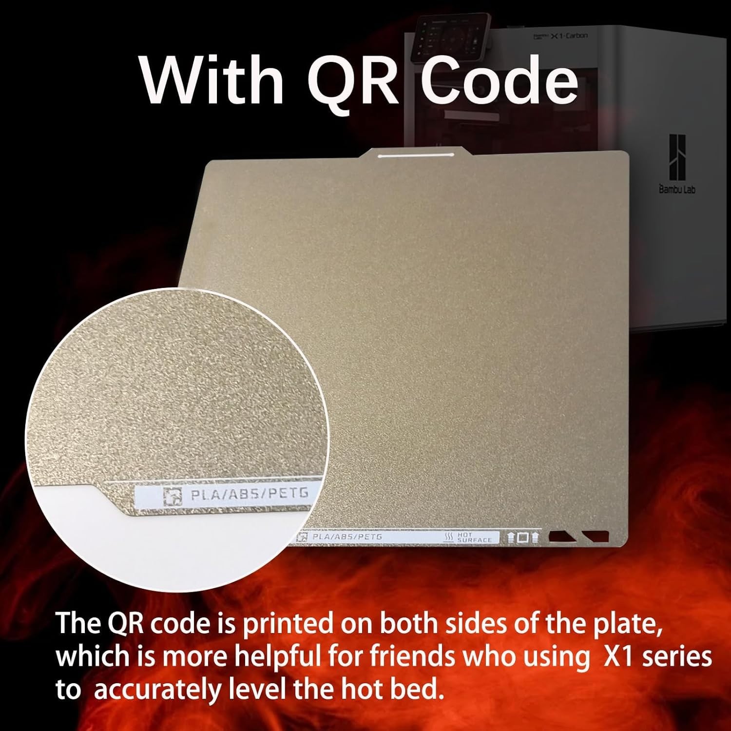 3D Printer PEI Build Plate Textured Flexible Steel Bed for Bambu Lab 257x257mm