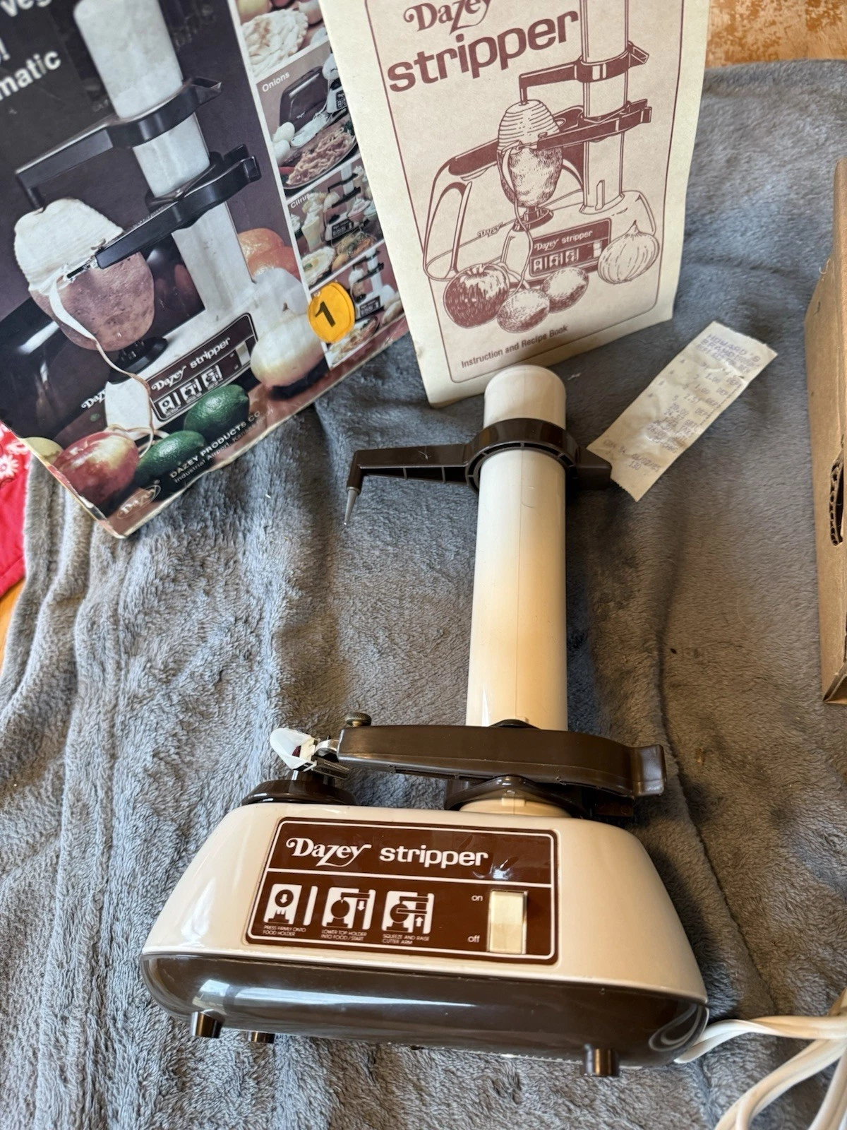 Vintage Dazey Stripper DVS-5 Electric Potato Peeler NOS w/ Box Receipt Tested