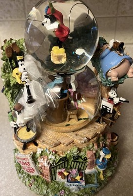 Disney Mickey Mouse Silly Symphonies Band Concert Double Snow Globe #95214