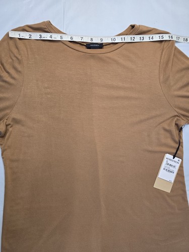 NWT Halogen Tunic Top Neutral Camel Colored Long Sleeve Minimalist Pullover - Picture 12 of 20