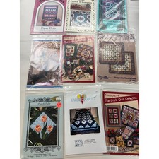 Lot of 9 Vintage Quilting Patterns 1996 Peacock, Paper Dolls, Tulip etc