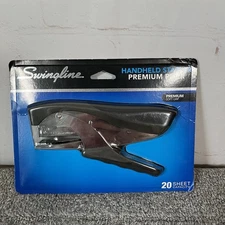 Swingline Compact Grip Stapler 20 Sheet Capacity-Opens for Tacking Black New