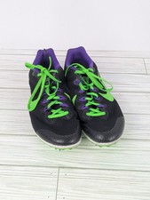 Nike Rival D Distance Track Shoes Mens 8.5 806556-035 Spikes Black Green Purple