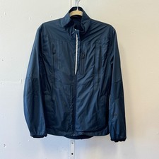 Lululemon Women's Mesh Vent Raincoat Windbreaker Jacket Navy Blue Full Zip