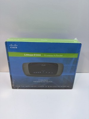 Linksys E1000  4-Port 10/100 Wireless N Router Fast Ethernet 2.4 GHz NEW SEALED