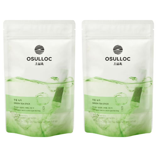 OSULLOC Cold Water Green Tea 2 Pack (40 Sticks) Oriental Cold Drink Tea - Picture 2 of 2