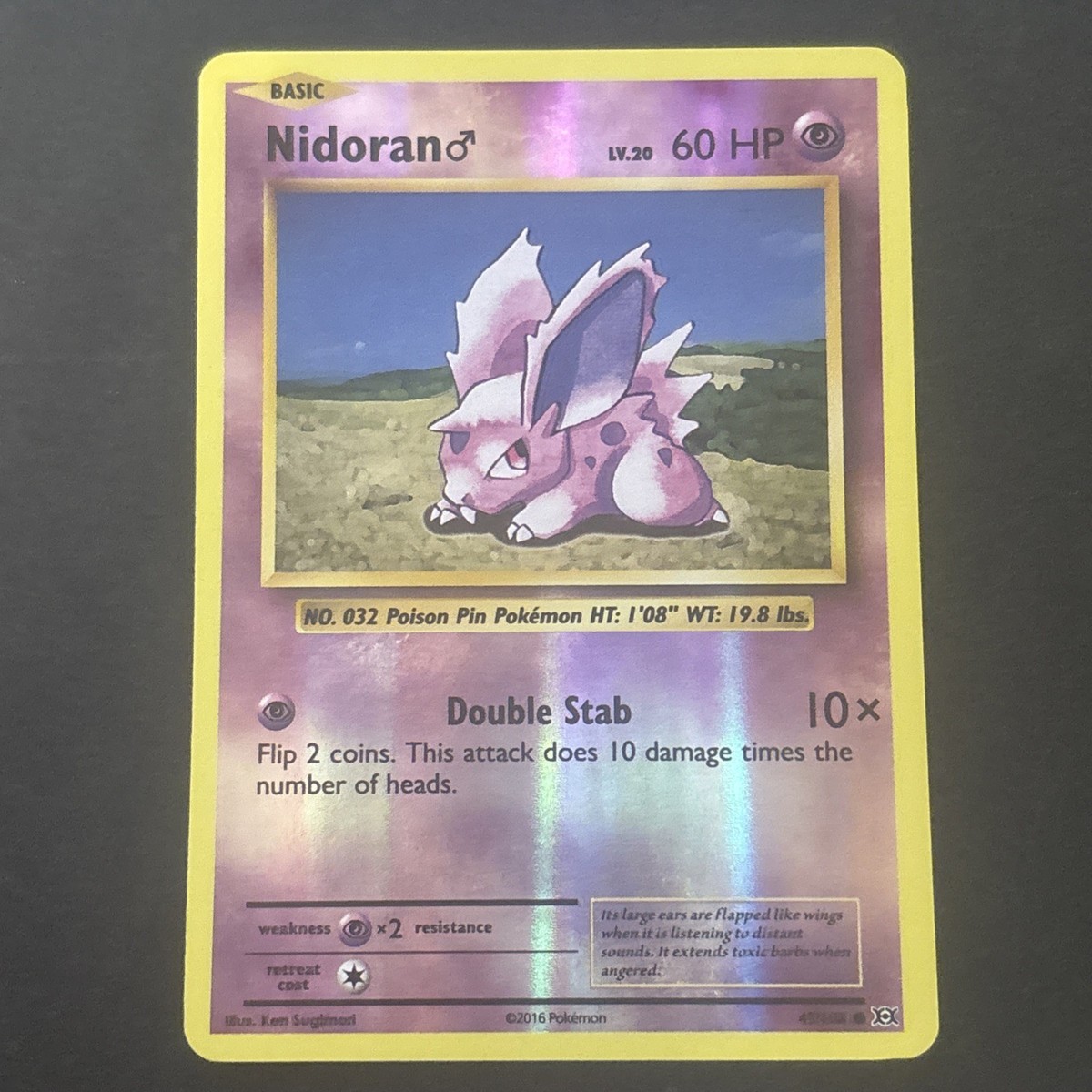 Nidoran 43/108 LP Reverse Holo XY Evolutions Foil 2016 Pokemon