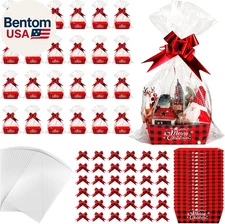 72 Pcs Christmas Gift Baskets Empty to Fill Kit DIY Basket for Gifts Empty Bulk