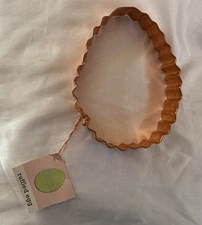 Vtg 5 Inch William Sonoma Spring Easter Ruffled Egg Thick Cooper Cookie Cutter