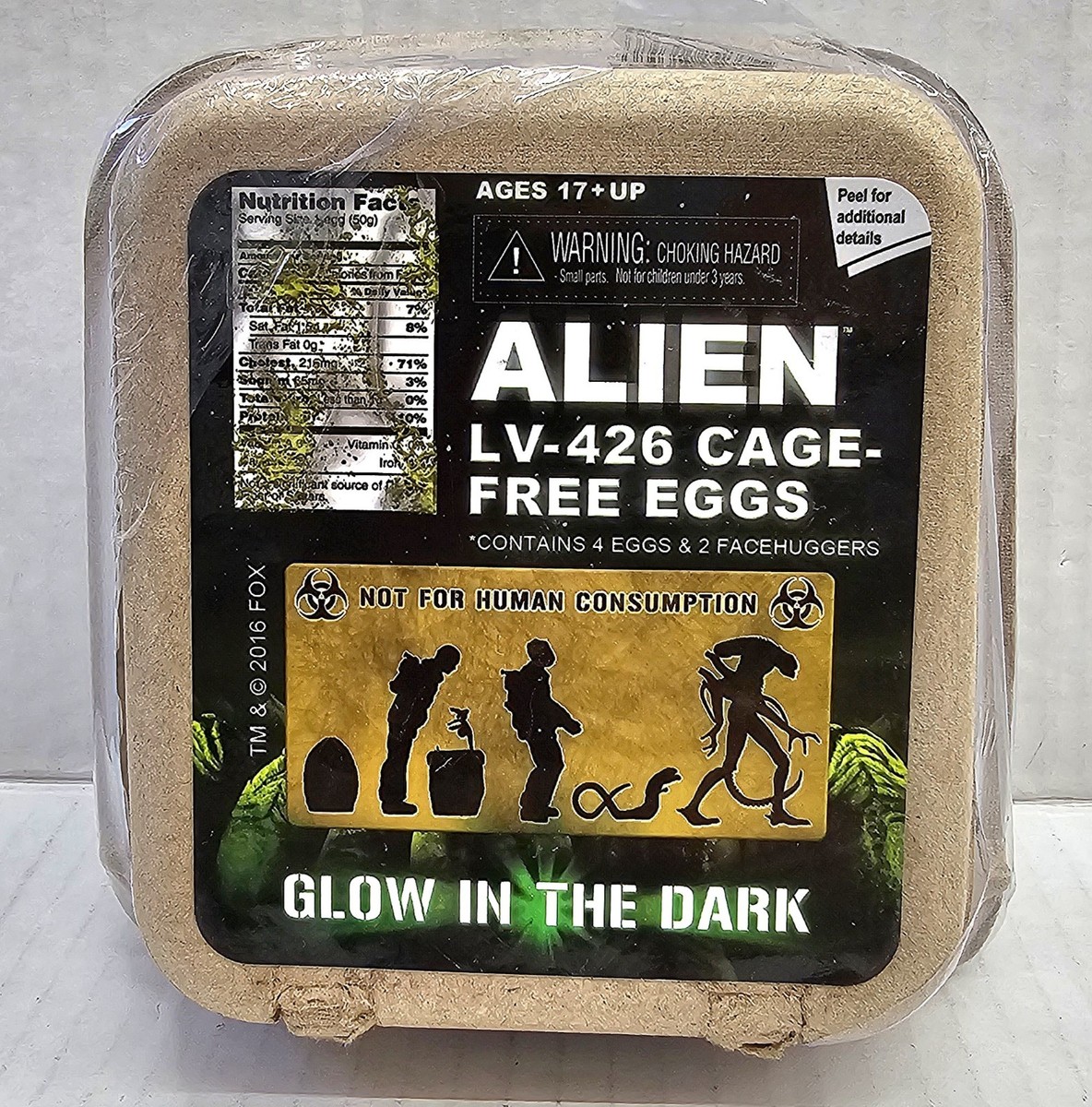 エイリアン 卵パック / ALIEN LV-426 CAGE-FREE EGGS Neca Alien LV-426 Cage Free Facehugger Egg Carton Glow In