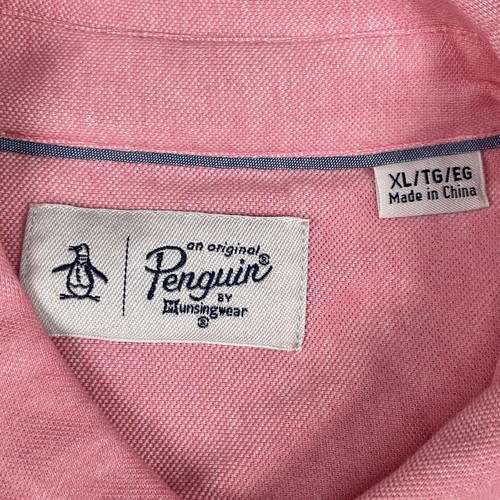 NWT Original Penguin Mens Pink Lightweight Long Sleeve Button Down Shirt Sz XL - Picture 4 of 6