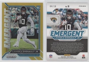2020 Panini Prizm Emergent Gold Prizm /10 Laviska Shenault Jr #19 Rookie RC