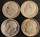1946-48-52-57 -  90% Silver Roosevelt(10c.) Collectible Dimes. Lot Of 4 Total.