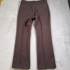Vintage 80s Levis Pants Mens 36x30 Brown 517 Sta Prest Bootcut Western