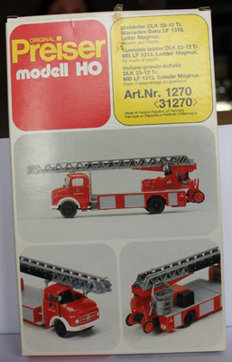 Mercedes Benz LF 1313 Drehleiter DLK  23-12 Tr  Preiser 1:87 1270 31270