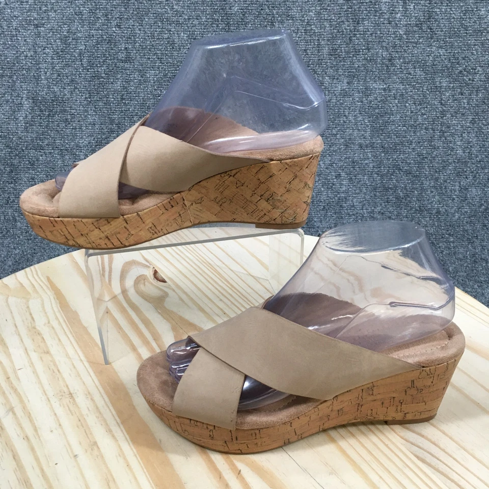 Sandalias CL by Laundry para mujer 7 Dream Day Slide marrón sin cordones informales tacones de cuña Foto 3 de 4